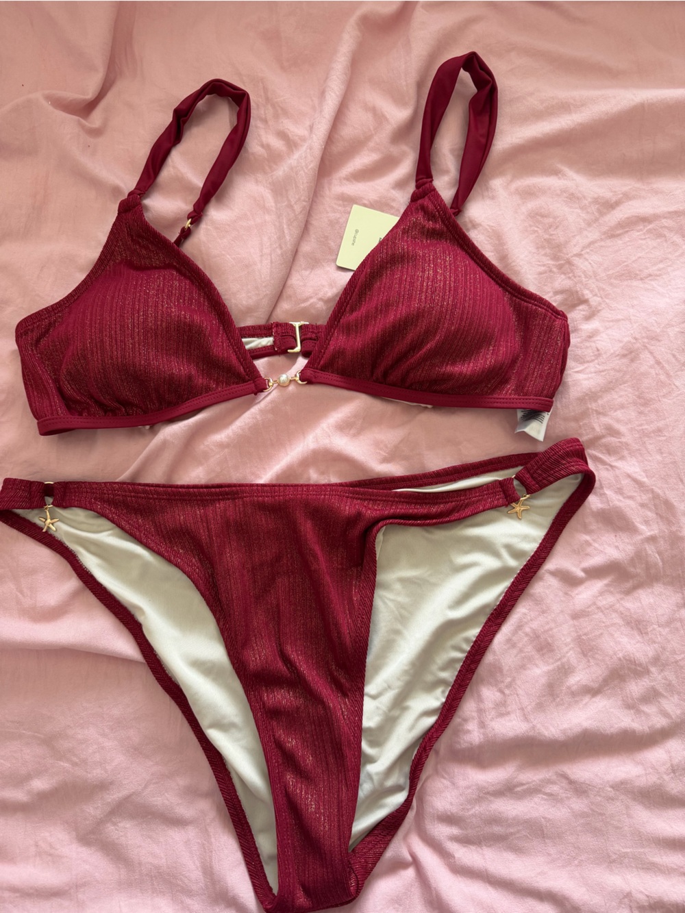 Red Velvet Cake Burgundy Bikini Set